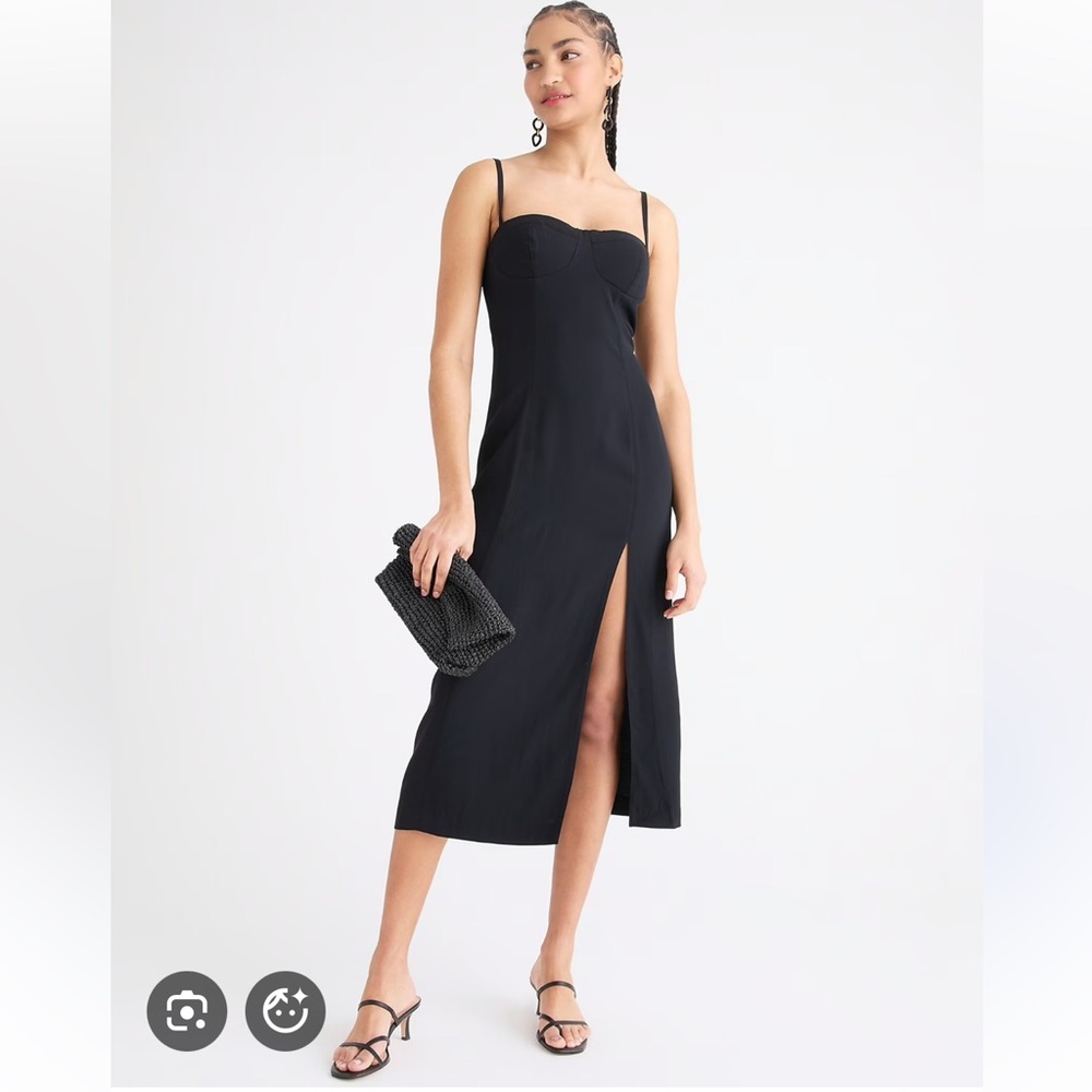 J.CREW INVITE EMPIRE WAIST DRESS BLACK SIZE 18 NWT